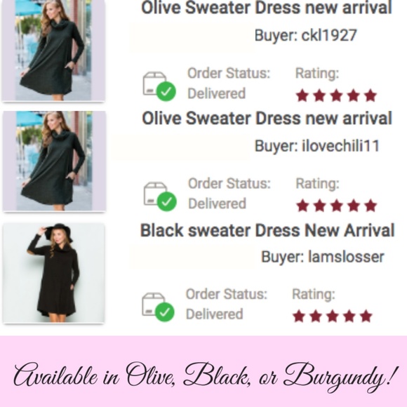 Black sweater dress - Picture 4 of 6